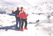 Mit meinem Bruder Oliver im Winterurlaub in den Alpen - Winter 1990